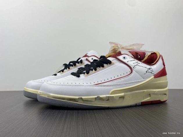 Rep Onekick Low DJ4375-106 Jordan White 2 SP Off-White Retro Red 0722